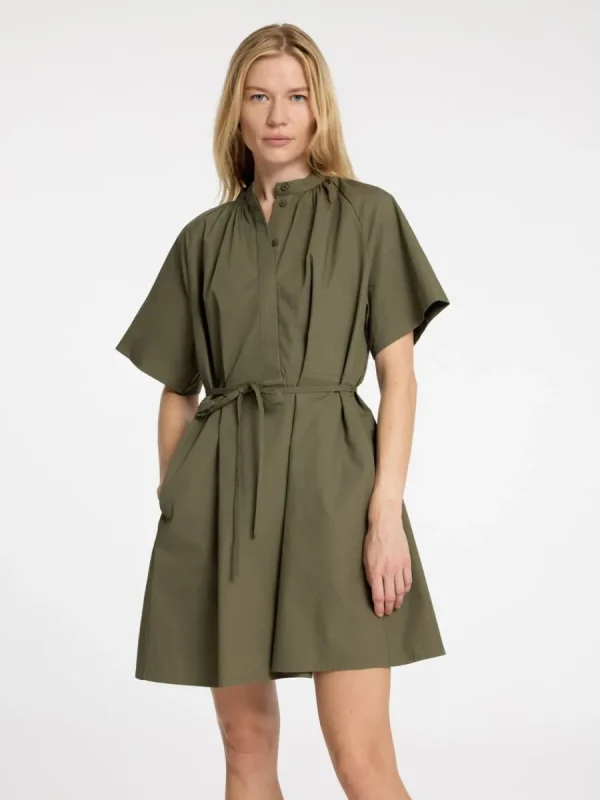 SELECTED KORTÄRMAD KORT KLÄNNING Green Fashion
