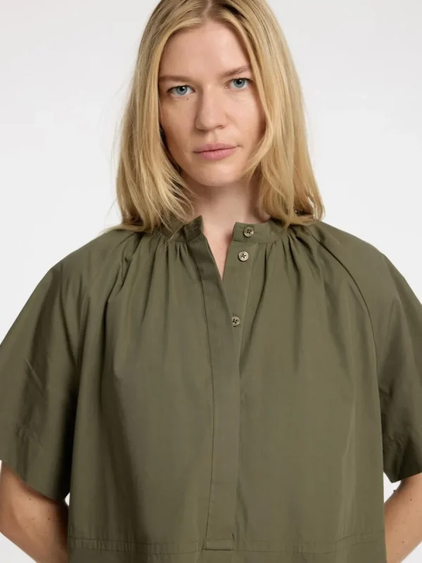 SELECTED KORTÄRMAD KORT KLÄNNING Green Fashion
