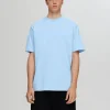 SELECTED KORTÄRMAD MED AVSLAPPNAD PASSFORM T-SHIRT Blue Cheap