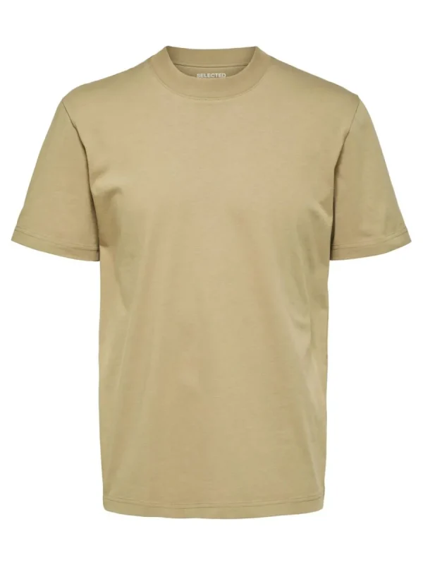 SELECTED KORTÄRMAD MED AVSLAPPNAD PASSFORM T-SHIRT Brown Outlet
