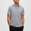 SELECTED KORTÄRMAD PIKÉTRÖJA Grey Cheap