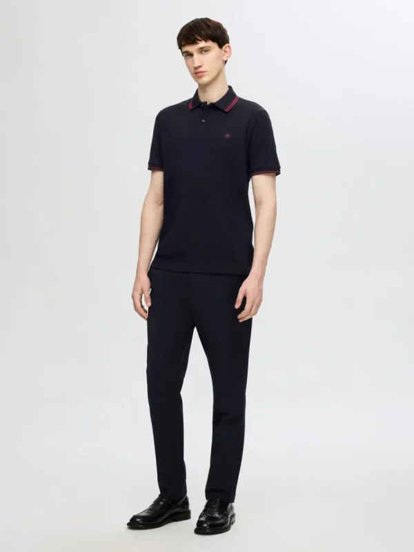 SELECTED KORTÄRMAD PIKÉTRÖJA Black Online