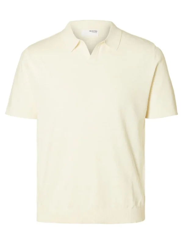 SELECTED KORTÄRMAD PIKÉTRÖJA White Clearance