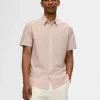 SELECTED KORTÄRMAD SKJORTA Pink Hot