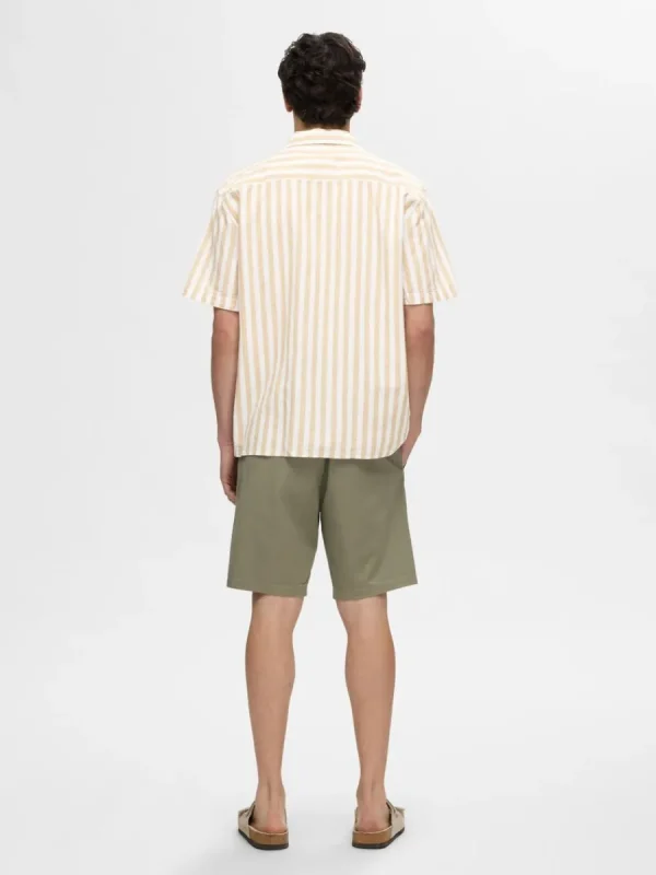 SELECTED KORTÄRMAD SKJORTA Beige Discount