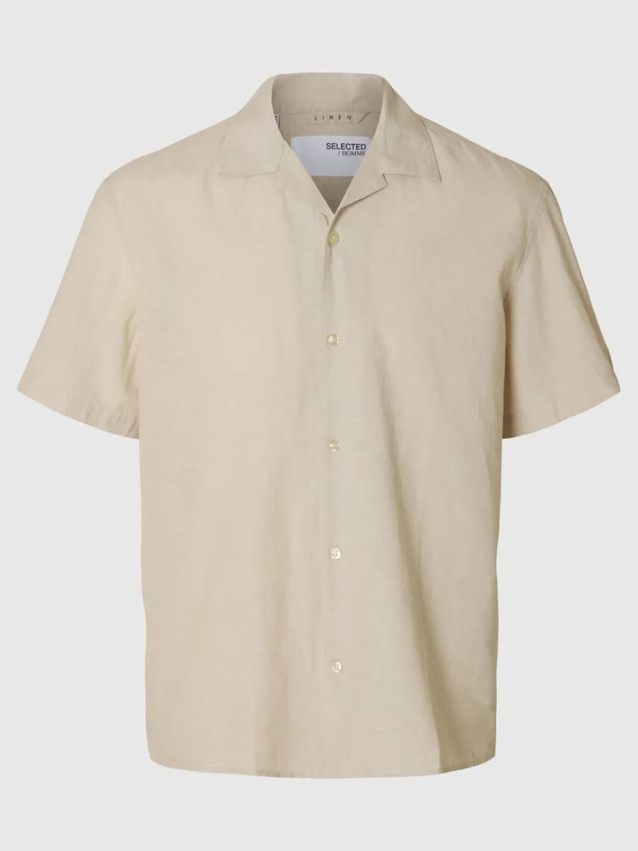 kortrmad_skjorta_2-5.webp SELECTED KORTÄRMAD SKJORTA Beige Clearance