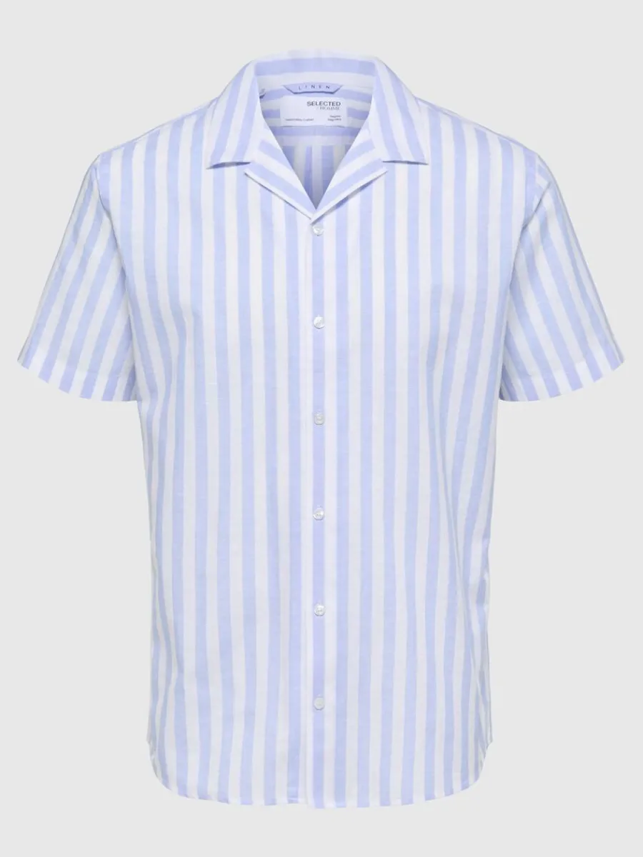 kortrmad_skjorta_4-12.webp SELECTED KORTÄRMAD SKJORTA Blue Flash Sale