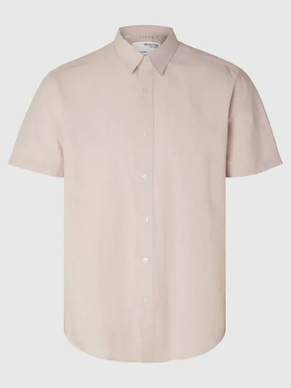 SELECTED KORTÄRMAD SKJORTA Pink Hot