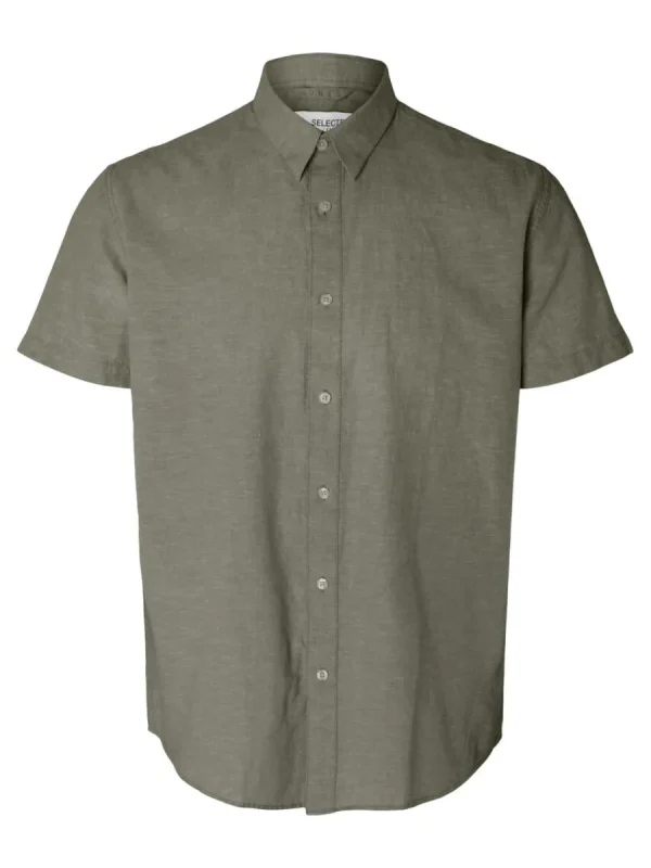 SELECTED KORTÄRMAD SKJORTA Green Best Sale