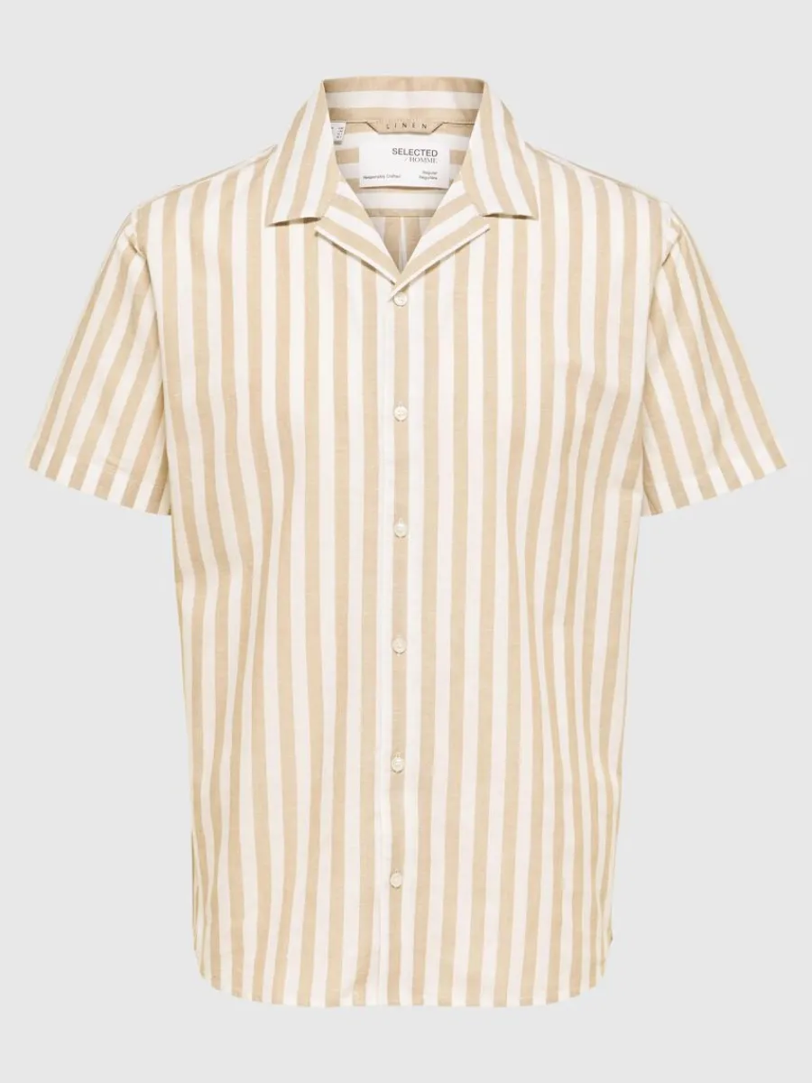 kortrmad_skjorta_4-6.webp SELECTED KORTÄRMAD SKJORTA Beige Discount
