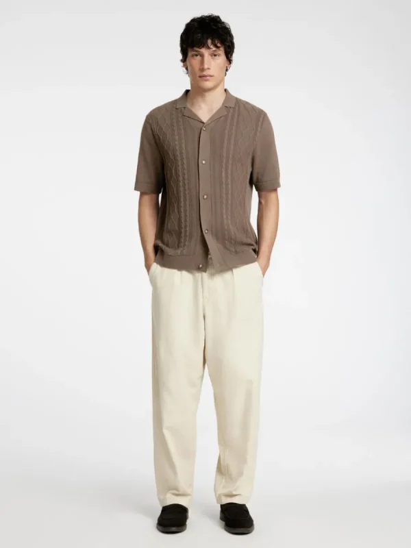 SELECTED KORTÄRMAD STICKAD KOFTA Brown Cheap