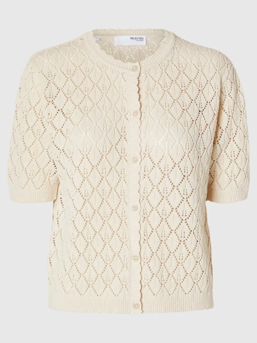kortrmad_stickad_kofta_5.webp SELECTED KORTÄRMAD STICKAD KOFTA Beige Best