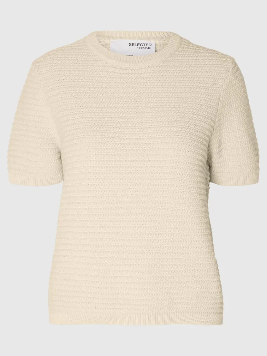 kortrmad_stickad_topp_5-11.webp SELECTED KORTÄRMAD STICKAD TOPP Beige Hot