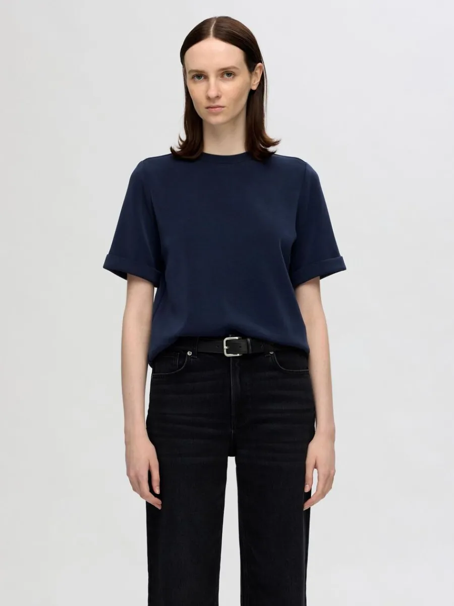 kortrmad_tshirt_0-1.webp SELECTED KORTÄRMAD T-SHIRT Blue Outlet