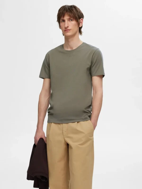 SELECTED KORTÄRMAD T-SHIRT Green Store