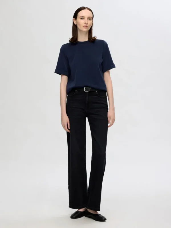 SELECTED KORTÄRMAD T-SHIRT Blue Outlet