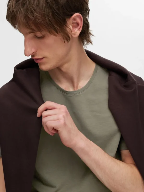 SELECTED KORTÄRMAD T-SHIRT Green Store