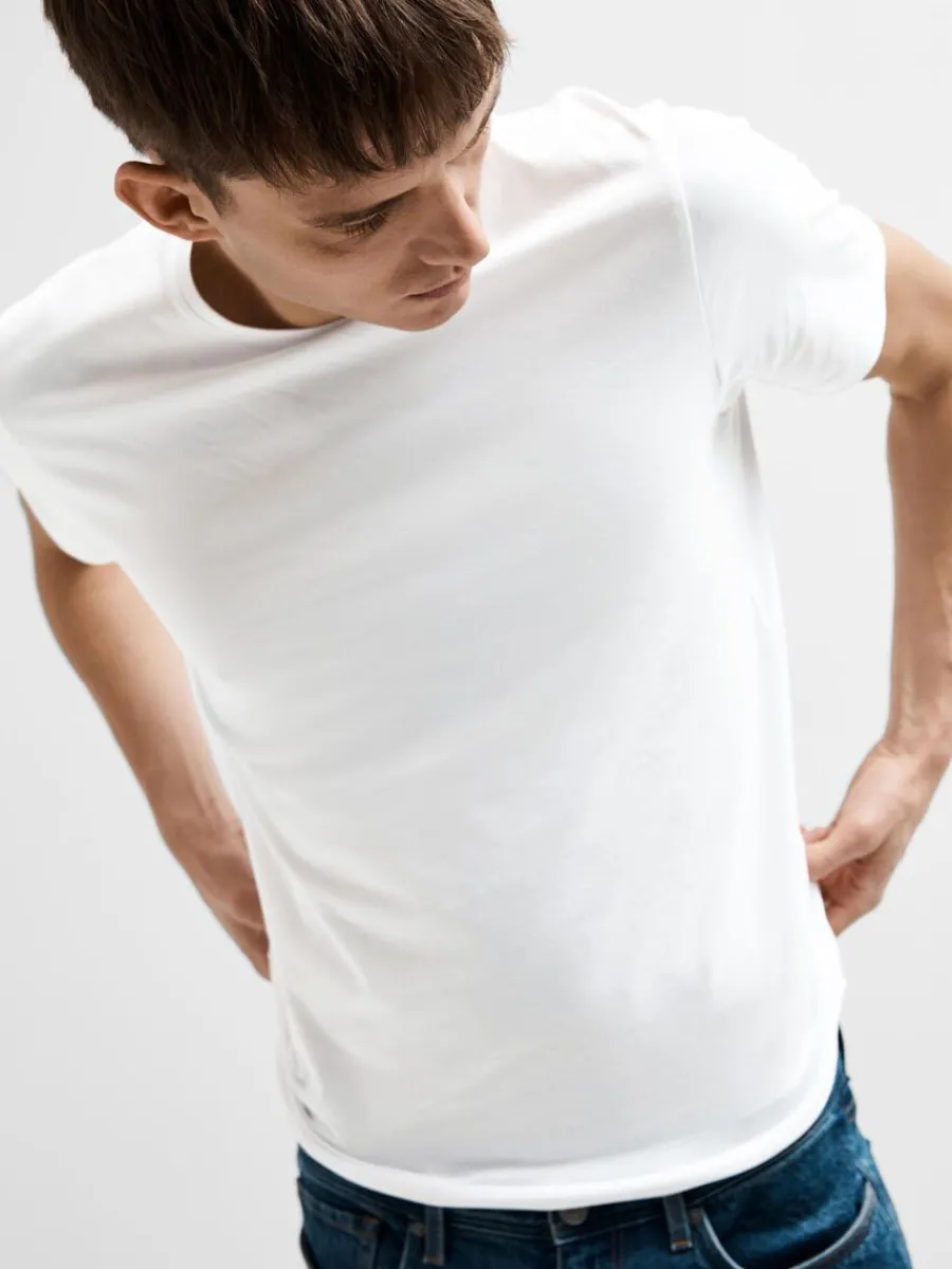 kortrmad_tshirt_2-4.webp SELECTED KORTÄRMAD T-SHIRT White Store