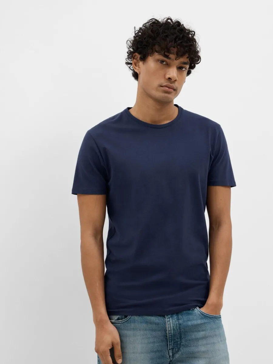 kortrmad_tshirt_2-9.webp SELECTED KORTÄRMAD T-SHIRT Blue Outlet