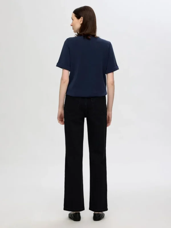 SELECTED KORTÄRMAD T-SHIRT Blue Outlet