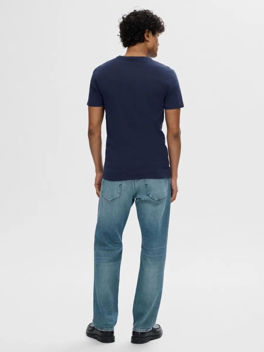 kortrmad_tshirt_4-9.webp SELECTED KORTÄRMAD T-SHIRT Blue Outlet
