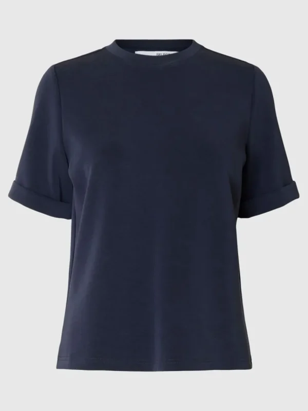 SELECTED KORTÄRMAD T-SHIRT Blue Outlet