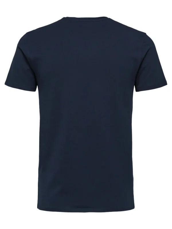 SELECTED KORTÄRMAD T-SHIRT Blue Outlet