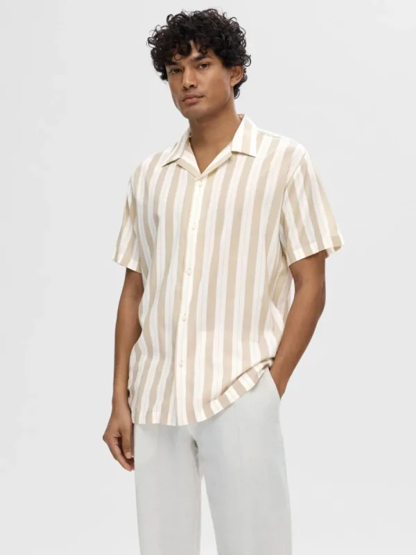 SELECTED KUBAKRAGE SKJORTA Beige Sale