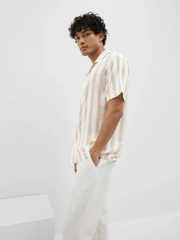 SELECTED KUBAKRAGE SKJORTA Beige Sale