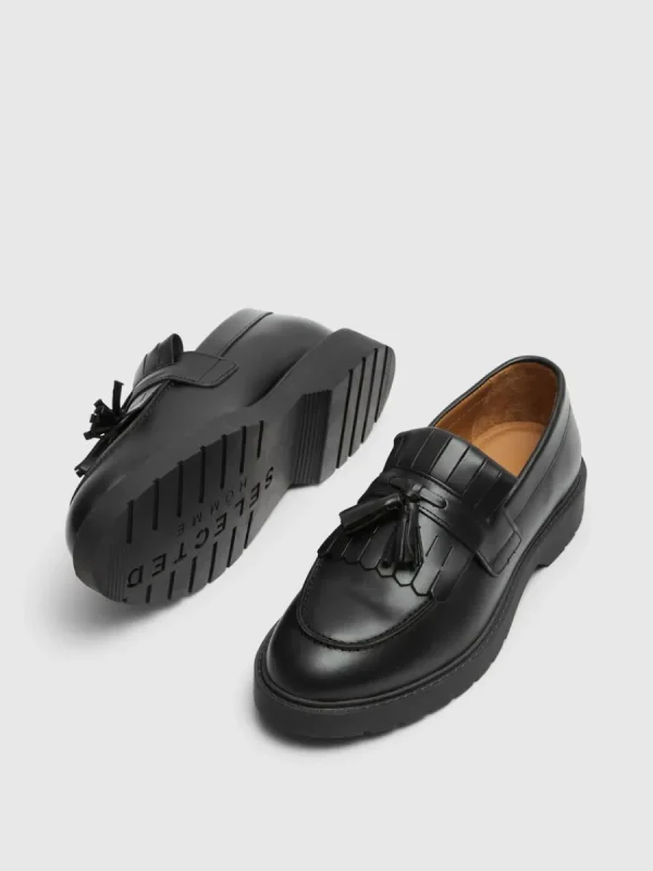 SELECTED LÄDER KILTIE LOAFERS Black Cheap