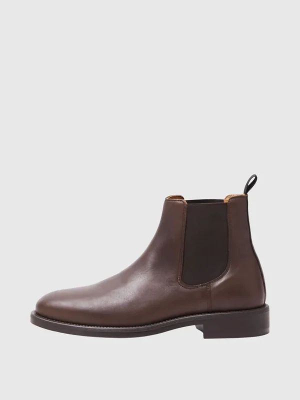 SELECTED LÄDERSYDD CHELSEA-STÖVLAR Brown Cheap