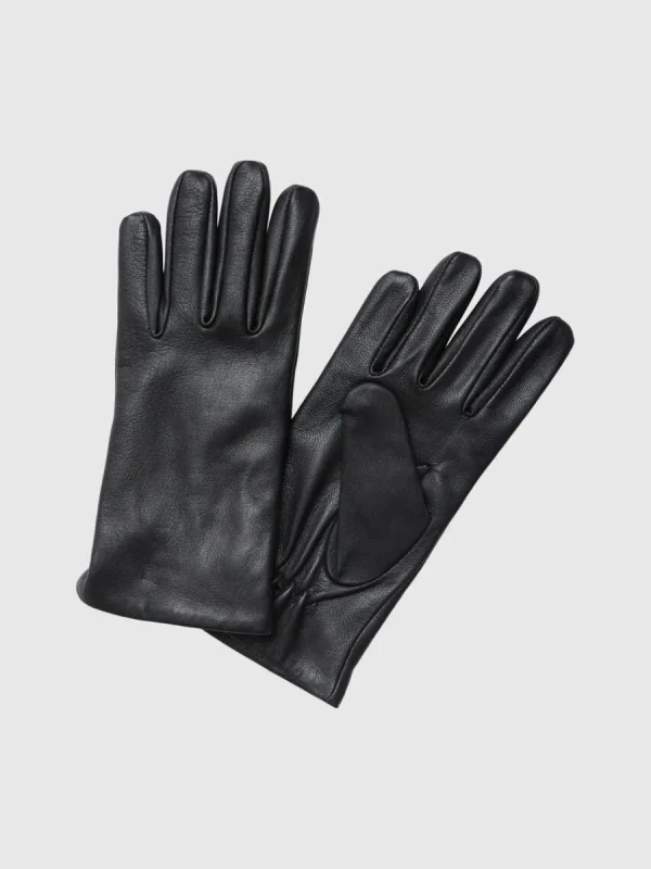 SELECTED LÄDERSYDD HANDSKAR Black Clearance