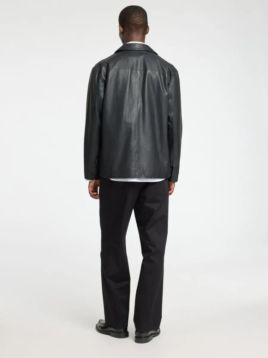 ldersydd_kavaj_1.webp SELECTED LÄDERSYDD KAVAJ Black Clearance