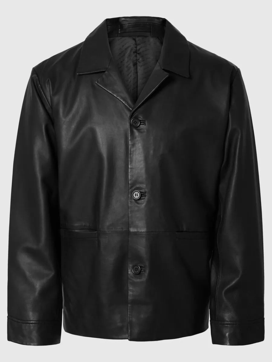 ldersydd_kavaj_5.webp SELECTED LÄDERSYDD KAVAJ Black Clearance