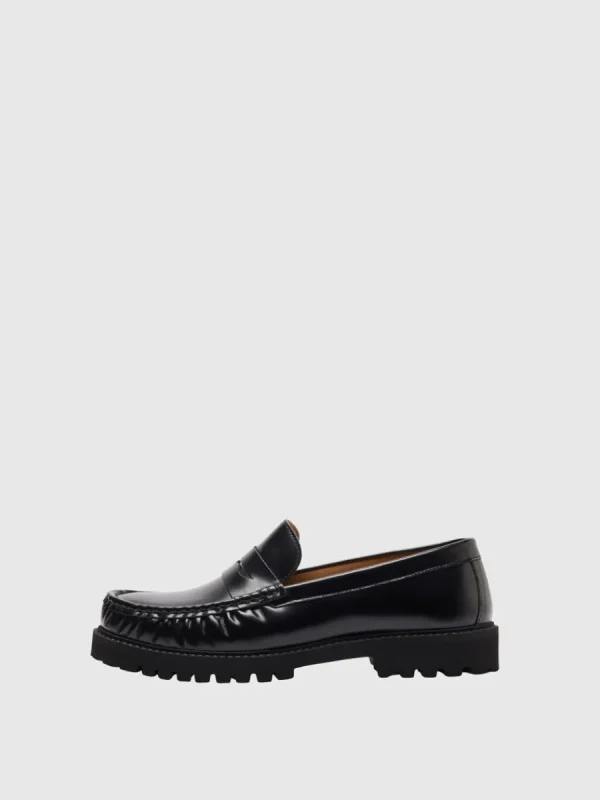 SELECTED LÄDERSYDD LOAFERS Black Best Sale