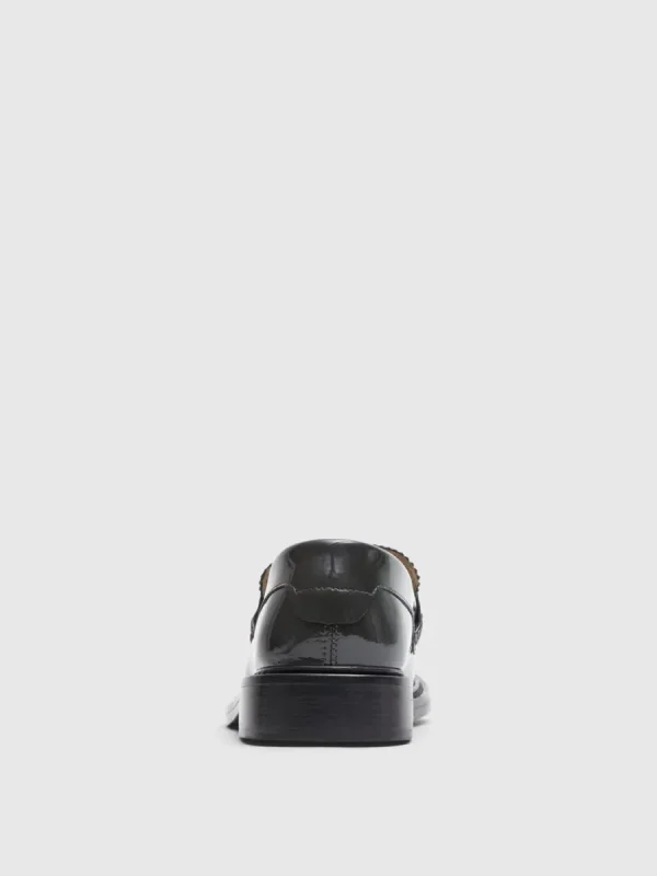 SELECTED LÄDERSYDD LOAFERS Grey Flash Sale