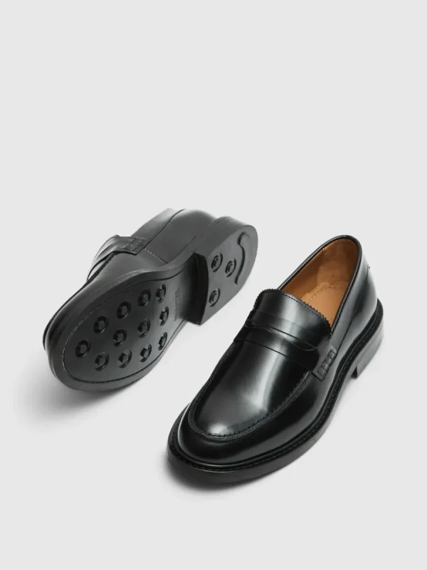 SELECTED LÄDERSYDD LOAFERS Black Clearance