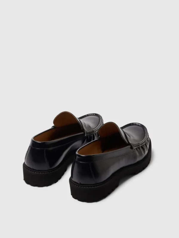 SELECTED LÄDERSYDD LOAFERS Black Best Sale