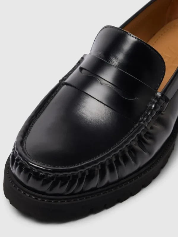 SELECTED LÄDERSYDD LOAFERS Black Best Sale