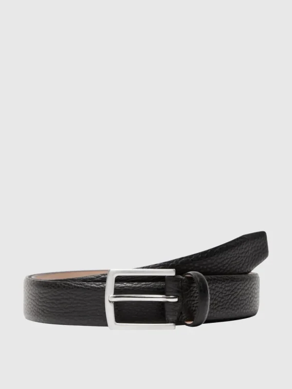 SELECTED LÄDERSYDD SKÄRP Black Cheap