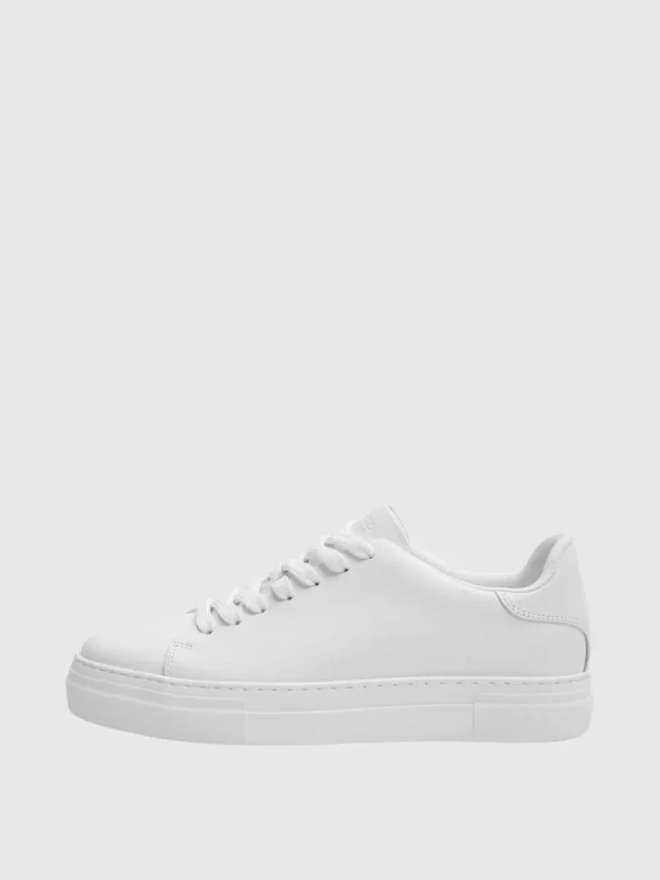 SELECTED LÄDERSYDD SNEAKERS White Fashion