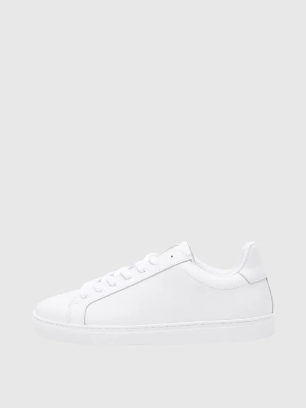 SELECTED LÄDERSYDD SNEAKERS White Fashion