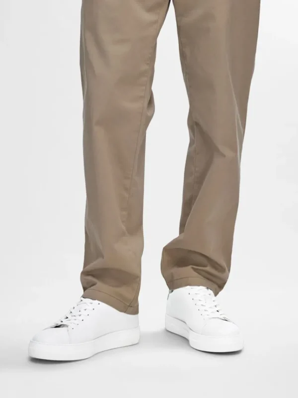 SELECTED LÄDERSYDD SNEAKERS White Fashion