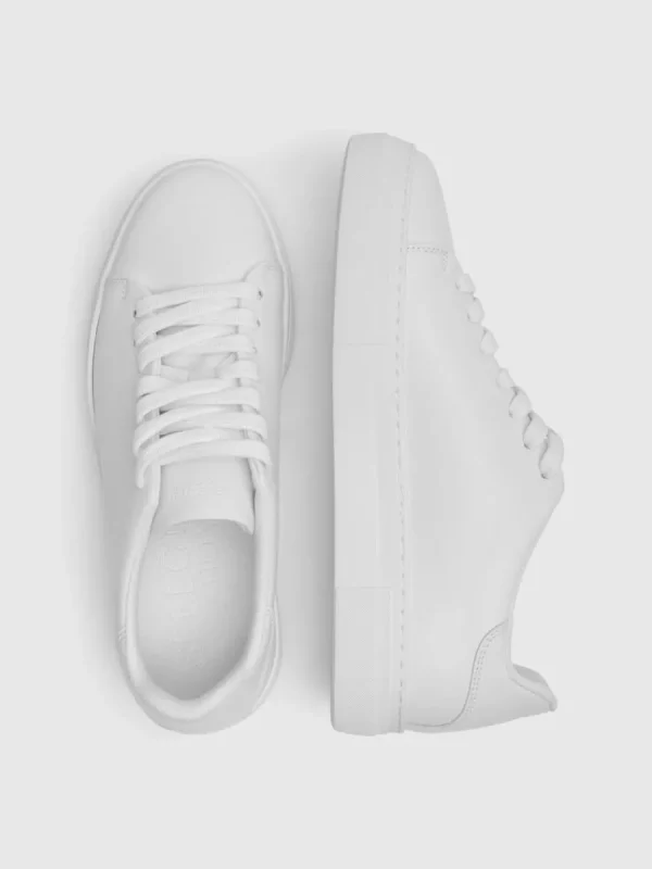 SELECTED LÄDERSYDD SNEAKERS White Fashion