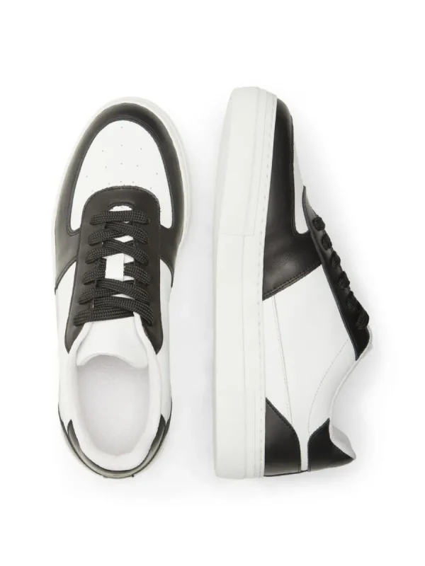 SELECTED LÄDERSYDD SNEAKERS Black Hot