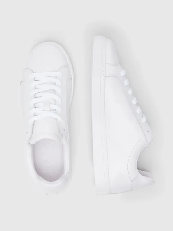 SELECTED LÄDERSYDD SNEAKERS White Fashion