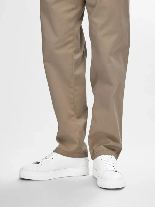 SELECTED LÄDERSYDD SNEAKERS White Fashion