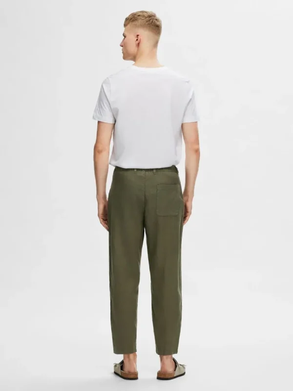 SELECTED 100% LINNE BYXOR Green Fashion