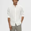 SELECTED 100% LINNE LÅNGÄRMAD SKJORTA White Flash Sale