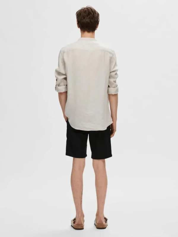 SELECTED 100% LINNE LÅNGÄRMAD SKJORTA Beige Cheap